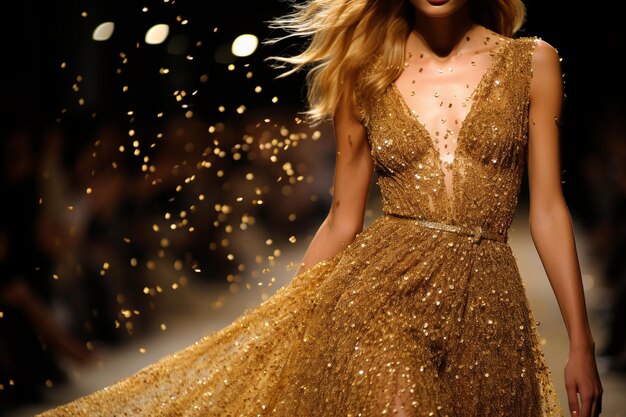 sukienka posh blink gold